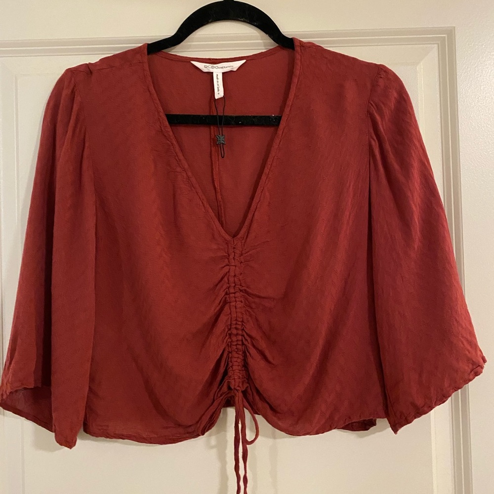 BCBG Generation Wine Colored Blouse